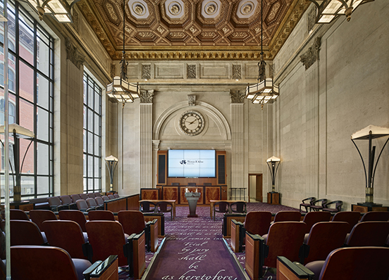 Ceremonial courtroom inside Kline Institute of Trial Advocacy 